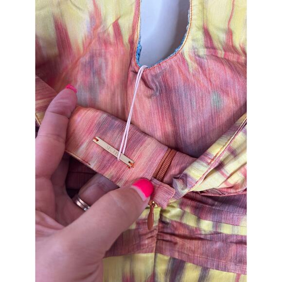 NWT Alexis Naim Dyed Halter-Neckline Open Back Minidress Desert Indigo Size: XS - Picture 7 of 10